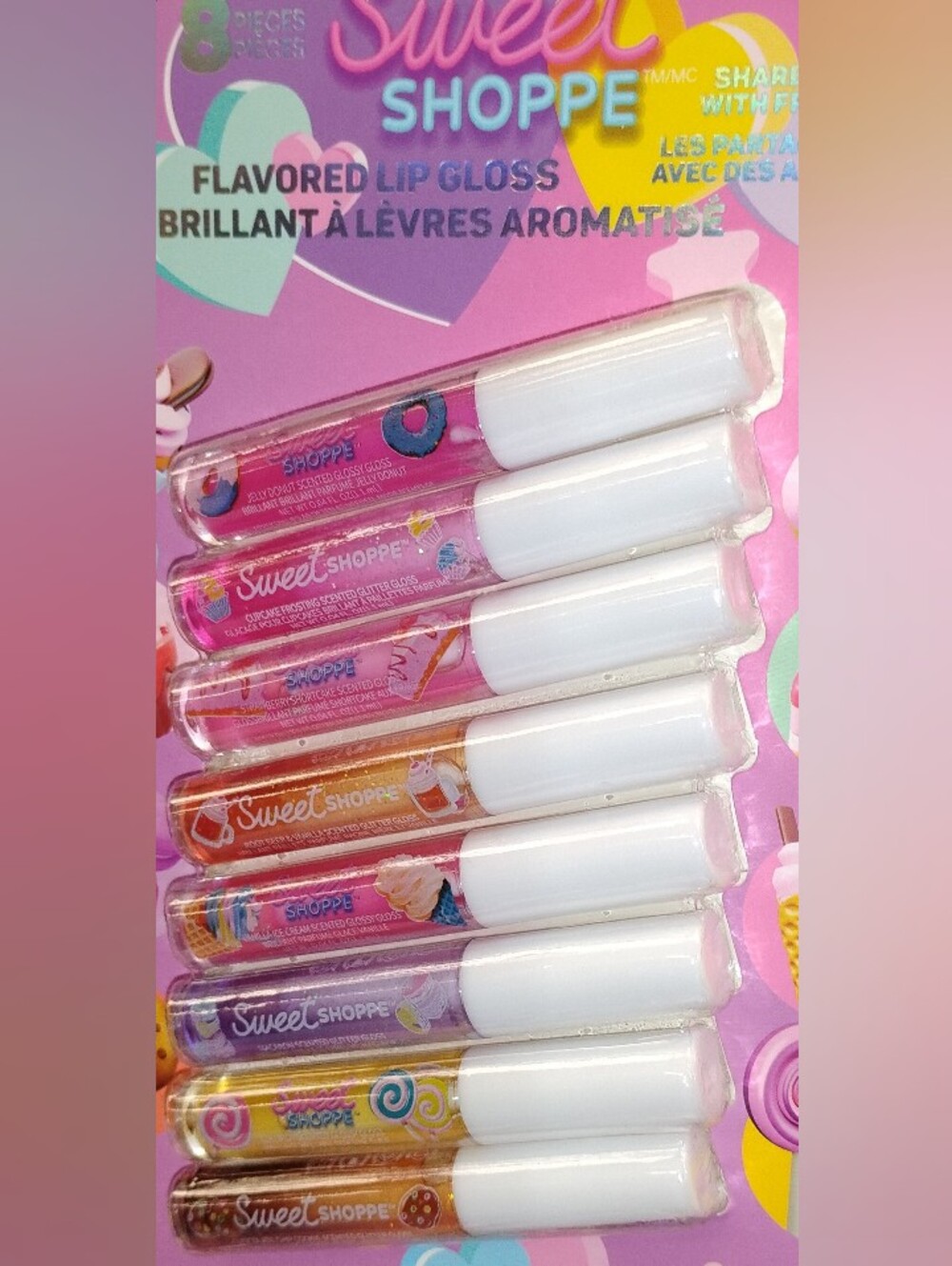 Scented Lip Gloss Set - Pink, Purple, Orange